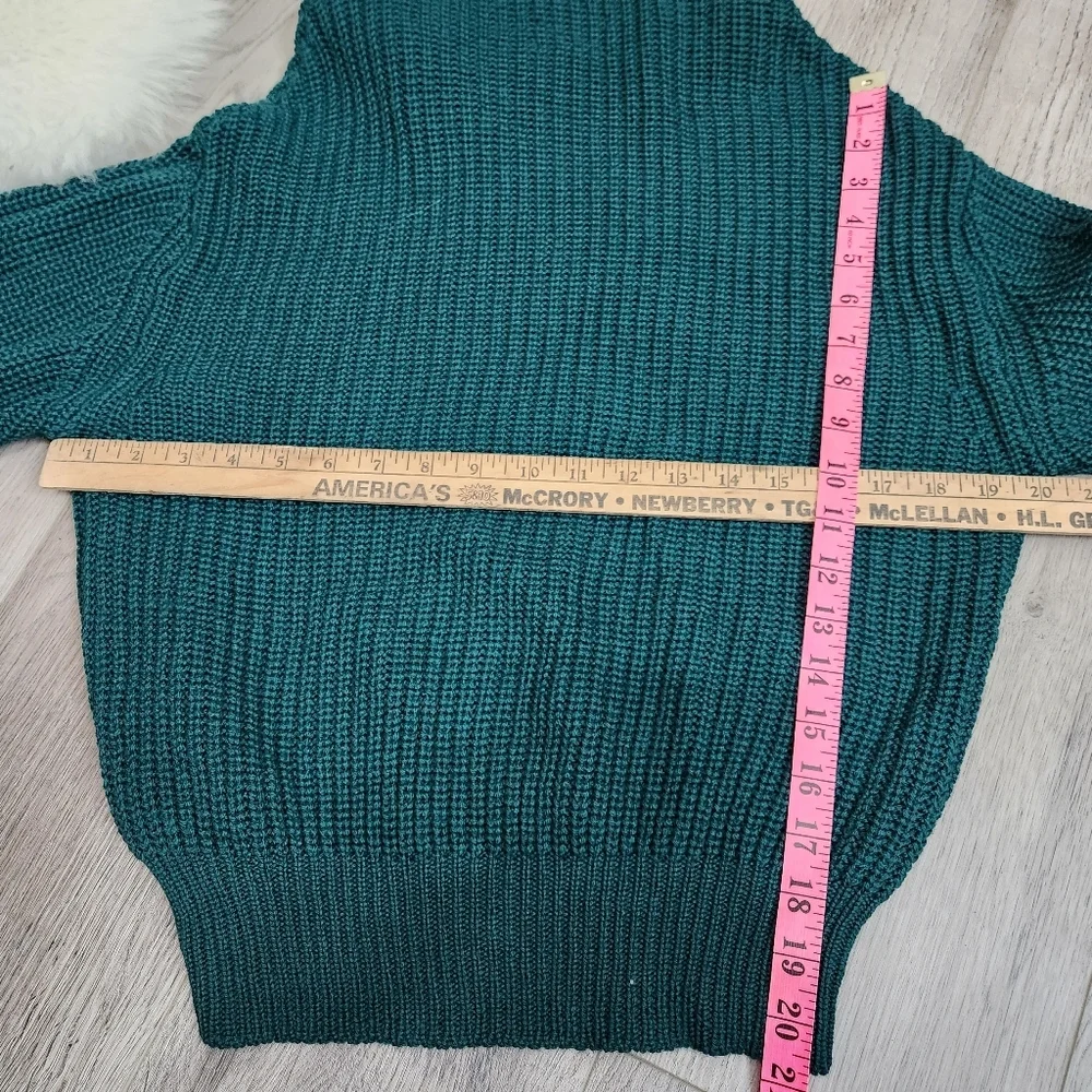 Aritzia Wilfred Montpellier Emerald Green Merino Wool Turtleneck Sweater Sz XXS - Picture 12 of 12